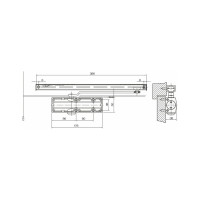 Доводчик DOORLOCK DL100S size 3 со скользящей тягой, коричневый, с функцией Hold Open 75515