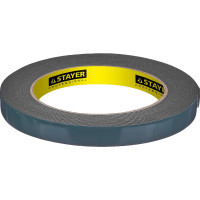 Клейкая монтажная лента STAYER "Profi" на вспененной основе черная 12 мм х 5 м 12233-12-05