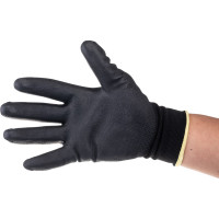 Нейлоновые перчатки с полиуретановым покрытием ULTIMA BLACK TOUCH черные ULT615/М