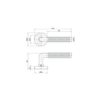 Ручка DOORLOCK DL Звездная линия Oxford M046 DTB matt матовая темная бронза A=35-55 мм 73521