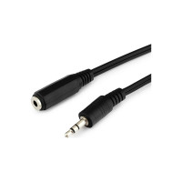 Кабель Cablexpert аудио удлинитель, Jack 3.5(M)/Jack 3.5(F), 1.5м, черный, пакет CCA-423