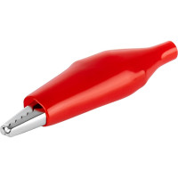 Зажим для проводов (крокодил) TDM ELECTRIC ЗКИ 10А 56мм в изоляции красный, упаковка 10 штук, арт. SQ0541-0005