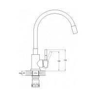 Смеситель для кухни Solone с высоким гибким изливом, зеленый EZA4-F090GN
