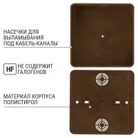 Коробка распределительная TDM ELECTRIC 100х100х44мм IP40 4 входа коричневая SQ1401-0309
