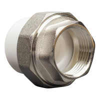 Комбинированная муфта СТМ ПЛАСТ PP-R, разъемная, с внутренней резьбой, DN 32х1" CPRF3201