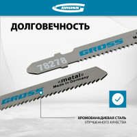 Полотна по металлу T118B, 76х50 мм, шаг 2 мм, 2 шт. GROSS 78278