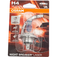 Автолампа Osram H4 60,55 P43t+150 NIGHT LASER 4050K 12V ,1,10 64193NL-01B
