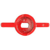 Ручка для шарового крана усиленная MasterProf форма бабочка, КРАСНАЯ, 1/2"-3/4", MP ИС.131176