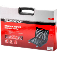 Набор комбинированных трещоточных ключей 22 шт MATRIX 14799