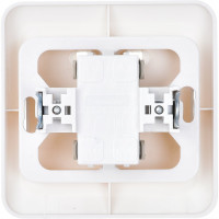 Выключатель Smartbuy 2-клавишный с индикатором 10А белый Марс SBE-02w-10-SW2-1
