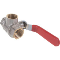 Шаровой кран Terma RED 1/2 Т-обр. трехходовой ручка 26158