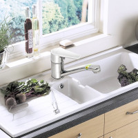 Одноручный смеситель для умывальника Eleanti с гибкой подводкой, картридж 40 мм 0402.930