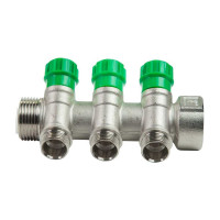 Коллектор KROMWELL с регулируемыми вентилями и переходами на наружную резьбу EU.ST3078285 3x1x12_k