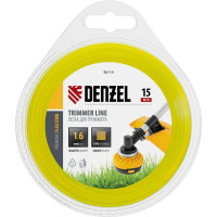 Леска для триммера квадрат 1,6 мм х 15 м блистер FLEX CORD DENZEL 96114