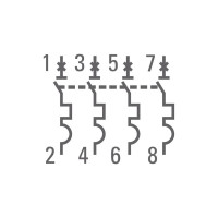 Автоматический выключатель EKF PROxima ВА 47-63, 4P, 25А, C, 4,5kA mcb4763-4-25C-pro