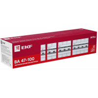 Автоматический выключатель EKF PROxima ВА 47-100, 4P, 80А, 10kA mcb47100-4-80C-pro
