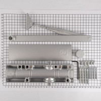 Доводчик DOORLOCK DL210 BC size 2-5 серебристый, с регулир. функциями тормоза открывания, усилия закрывания 75517