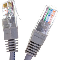 Литой патчкорд Telecom UTP, категория 5е ,10,0м, серый NA102--10M