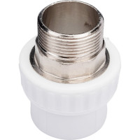 Комбинированная муфта VALFEX PP-R белая, под ключ, 40х1 1/4 дюйма НР 10135040 127-0252