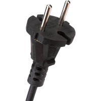 Сетевой шнур с вилкой Lux V2 ПВС 2x0.75 мм 1.5 м черный без заземления 4606400001331