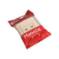 2-местная розетка EKF Минск RJ-45 СП бежевый ERK02-035-20