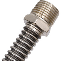 Подводка для газа СТМ ГАЗ сильфонная, 1/2", гайка-штуцер, 150 см CGHM1215