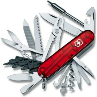 Victorinox Швейцарский нож CyberTool, 91 мм, 41 функ, красный полупрозрачный 1.7775.T, 1.7775.T