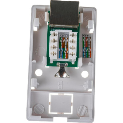 Экранированная настенная розетка NIKOMAX NMC-WO1SD2-WT