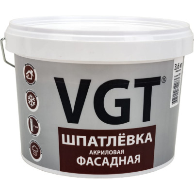 VGT Шпатлевка фасадная 3,6кг 11602946