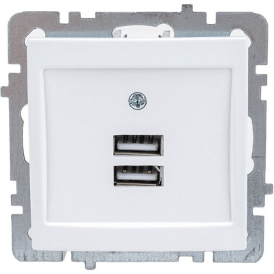 NILSON Механизм розетки USB TOURAN-ALEGRA-THOR, белый 24110481