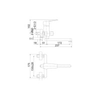 Milardo Смеситель для ванны, Helic, HELSB02M02
