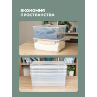 Комплект ящиков для хранения Econova 400х335х170 мм 3 шт, 18 л, бесцветный 43126980122