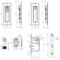Набор для раздвижных дверей ARMADILLO SH011 URB BL-26 черный 42393