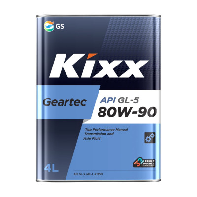 Трансмиссионное масло KIXX GEARTEC 80W90, полусинтетическое, 4 л L298344TE1