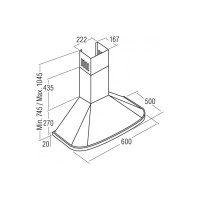 Кухонная вытяжка CATA NEBLIA 600 X /A 02052300