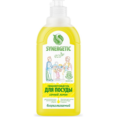 Средство для мытья посуды и фруктов Synergetic ЛИМОН, концентрированное, 500 мл 4613720438877 103051/14