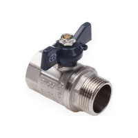 Шаровой кран AQUALINK вн-нар 1 B бабочка 01160