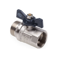 Кран шаровой AQUALINK вн-нар 1/2 B бабочка 1158 01158