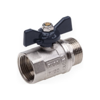 Шаровой кран AQUALINK вн-нар 1 B бабочка 01160