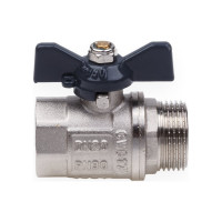 Шаровой кран AQUALINK вн-нар 1 B бабочка 01160