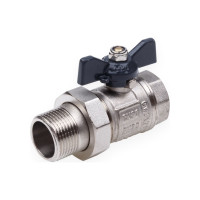 Шаровой кран AQUALINK со сгоном вн-нар 3/4 U B бабочка 01168