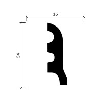 Напольный плинтус Decor-Dizayn ударопрочный влагостойкий под покраску 55Х16Х2000 мм DD18