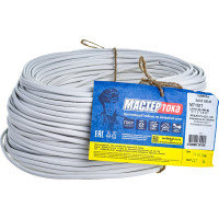 Кабель Мастер Тока ШВВПбм, 2x0.5, белый, 100м МТ1517