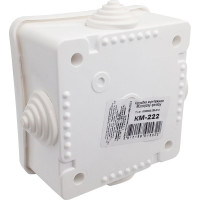 Коробка Bylectrica с клеммными колодками для открытой проводки IP44 80мм х 80 мм х41,5 мм, КМ-222