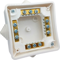 Коробка Bylectrica с клеммными колодками для открытой проводки IP44 80мм х 80 мм х41,5 мм, КМ-222
