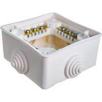 Коробка Bylectrica с клеммными колодками для открытой проводки IP44 80мм х 80 мм х41,5 мм, КМ-222