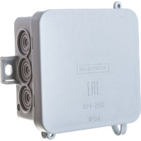 Монтажная коробка BYLECTRICA ОП серая IP54 размер 75х75х39 КМ-292
