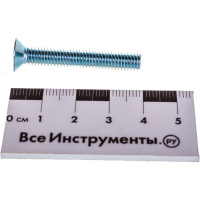 Винт ZAMETAL М6х40 потайн. гол., DIN 965, оц., 200 шт ZA513694
