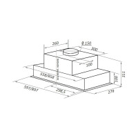 Встраиваемая вытяжка MAUNFELD FANTASY 60 Black