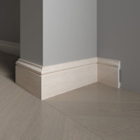 Напольный плинтус Decor-Dizayn ударопрочный, влагостойкий, ваниль, 79х13х2400 мм 005-77